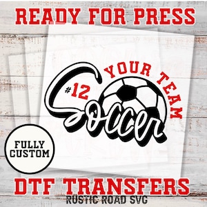 Soccer Team Shirt Transfer, Soccer Mom Shirt Transfer, DTF Iron on Transfer, DTF Gang Sheet