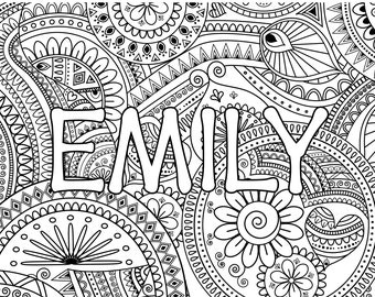 Name coloring pages Etsy Name coloring pages Etsy