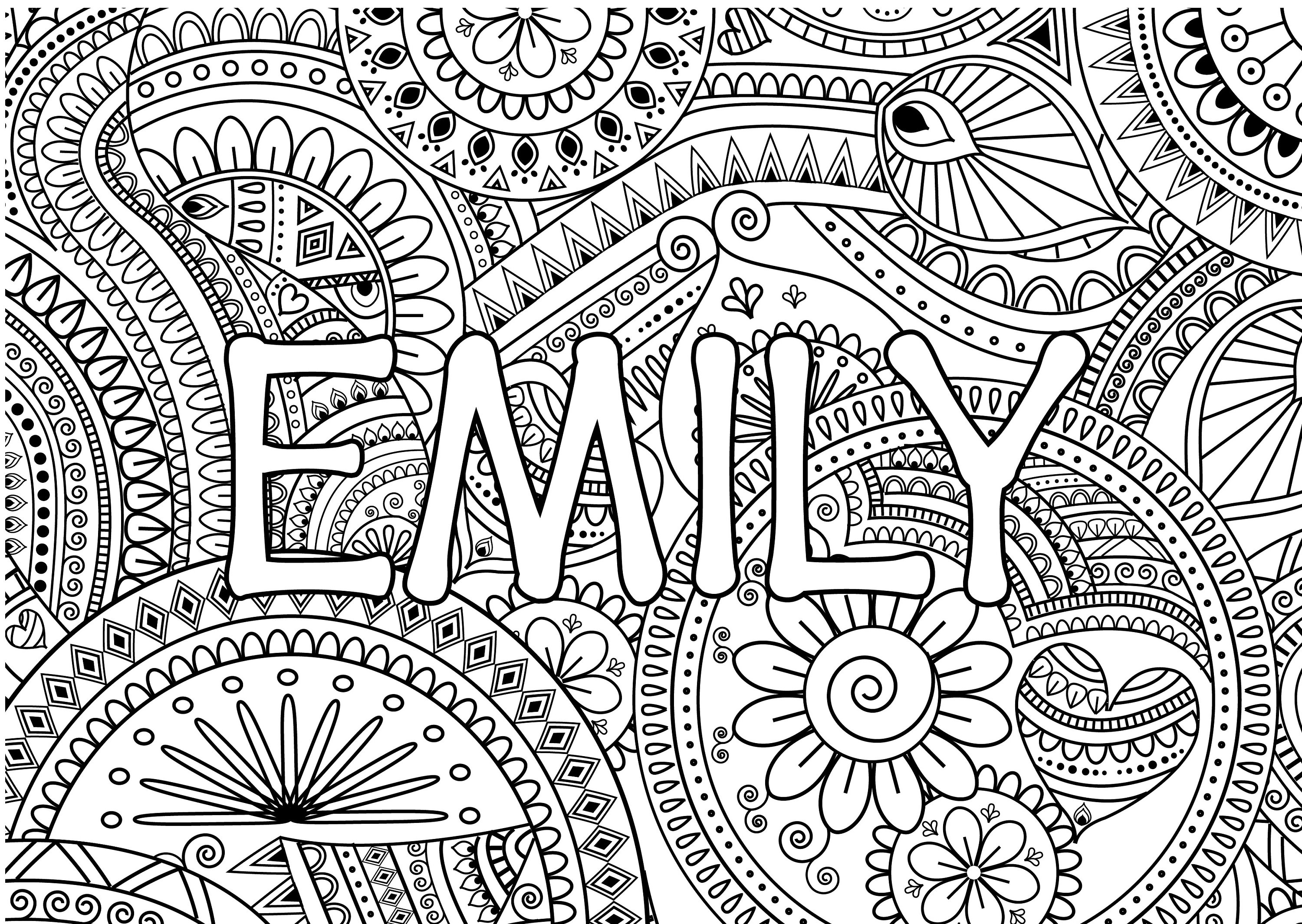 Printable Name Coloring Pages