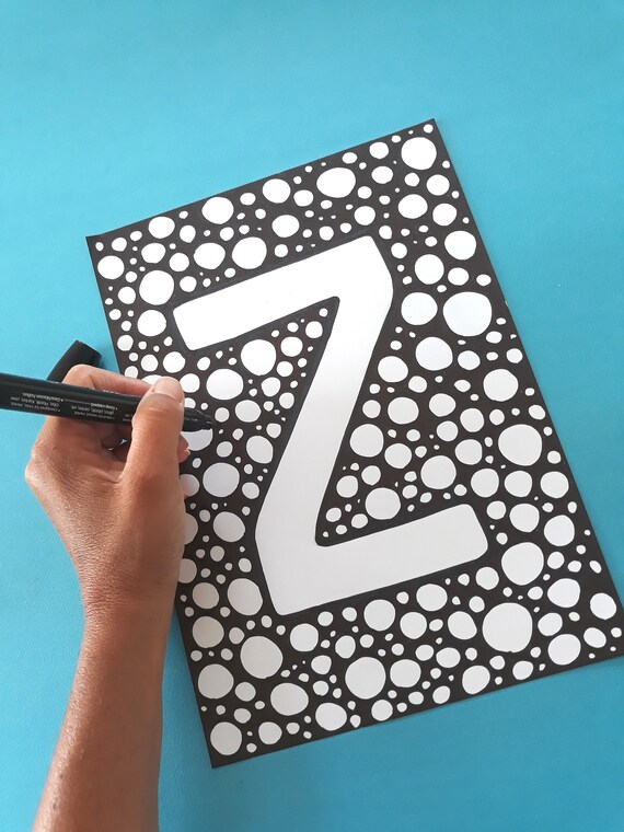 Wall Art Digital Download Letters A Z Alphabet Print Etsy