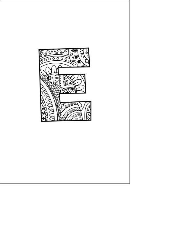 880 Top Alphabet Mandala Coloring Pages Pictures