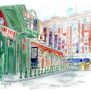 Fenway Park ,Boston Red Sox, Fenway , MLB , Lansdowne Street ,Boston Giclee print Great Gift Boston Sports Fans, Dad Gift/ Mom Gift /Uncle