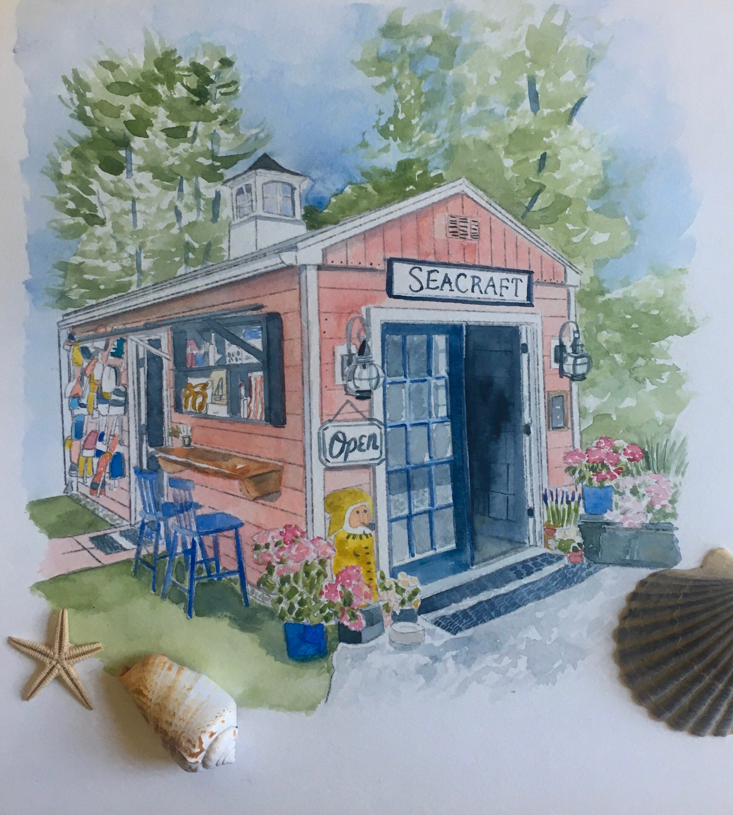 Maine, Seacraft Vintage Store, Kennebunk ME, Giclee Print - Etsy