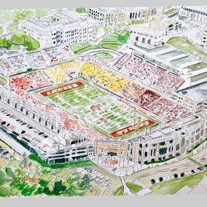 Boston College Alumni/ Football Stadium/BC Eagles/BC Football Print/Football/College/Boston College Eagles/Newton Massachusetts/Boston/Gift