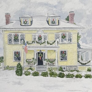 House   Warming Gift,  Watercolor House Portrait from photo,Wedding Venue Drawing,New Home,Realtor