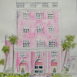 Colony Hotel Giclee Print - Watercolor-Palm Beach Florida
