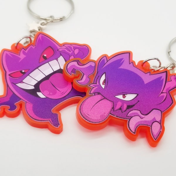 Fluorescent Ghost Duo Keychains