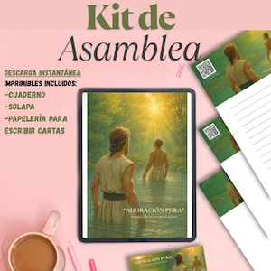 Imprimible Kit para asamblea Testigos de Jehová 2025 | Adoración Pura | Cuaderno + Solapa + Papel para cartas | Descarga Digital
