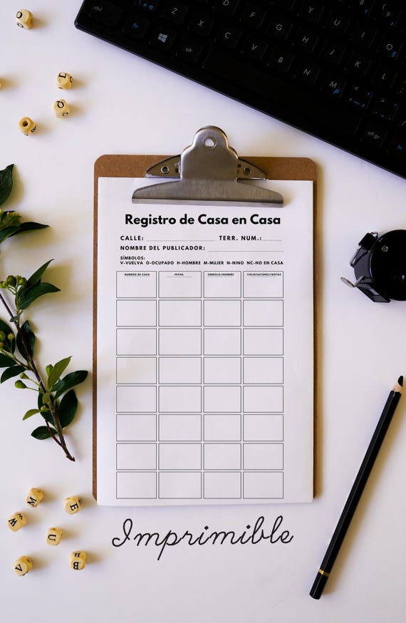 Home Visit Record Sheet for Preaching (PDF Download)