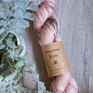Toasted  Pink Marshmallow - Hand dyed Bluefaced Leicester super-wash sock/fingering yarn