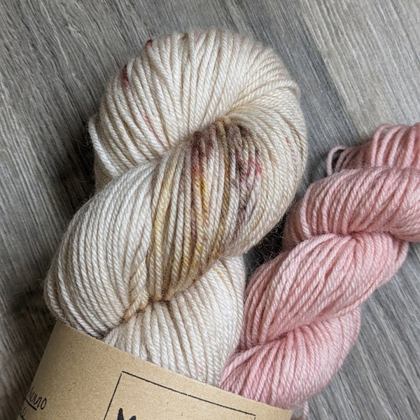 Searching for Seashells hand dyed merino nylon sock yarn