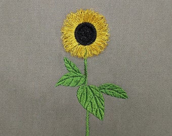 Fringe Sunflower Machine Embroidery Design (Digital Download)