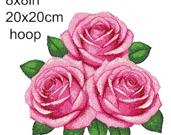 Photostitch Roses Machine Embroidery Design (Digital Download)