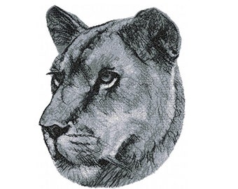 Machine Embroidery  design    Digital designs   lioness