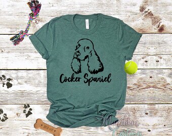 Fellow Friends T-Shirt Unisex Cocker Spaniel – Eat Sleep Walk, Cotone Premium
