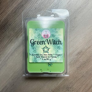 Green Witch / Soy Wax Melts / Wiccan Wax Melts / Gift For Her / Witchy / Earthy / Floral / Vegan