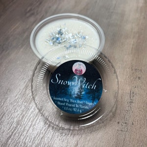 Snow Witch / Soy Wax Shot / Wiccan Wax Melts / Gift For Her / Sample Size Wax Melt / Vegan / Holiday Wax Melts