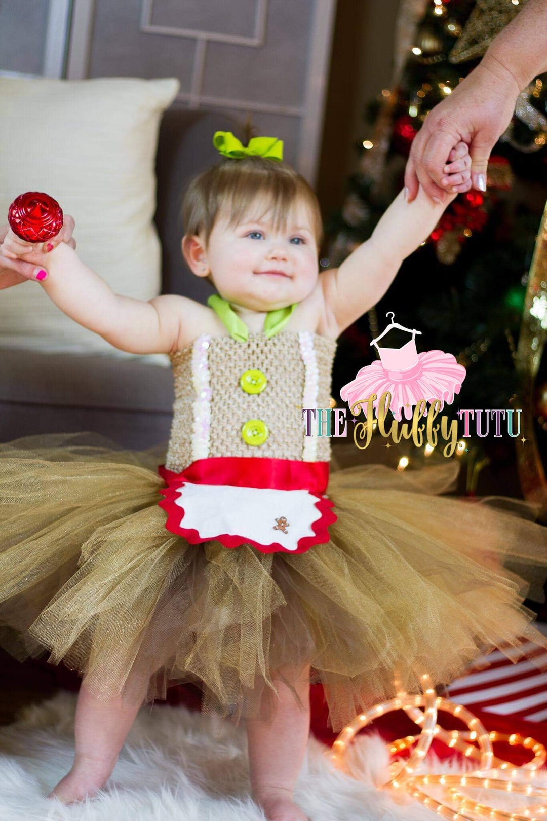 Pageant Dress Gingerbread Tutu Dress UK Kids Girls Gingerbread Man