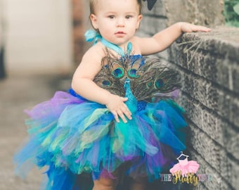 Peacock Dress, Bird Dress, Photoshoot Dress, Tutu Dress For Baby Girl, Pageant Dresses, Christmas Gift For Girl, Christmas tutu