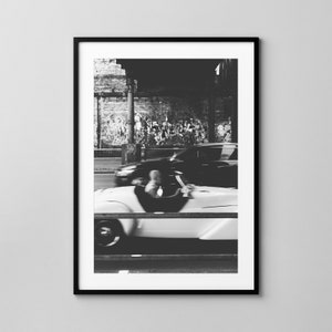 Berlin Street Riders / Photography of old timer car in motion / Instand Download / Printable Art / Photography Poster to print