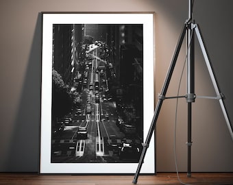 San Francisco - California Street / Black & White Photography / Fine Art Print / Wall Decor