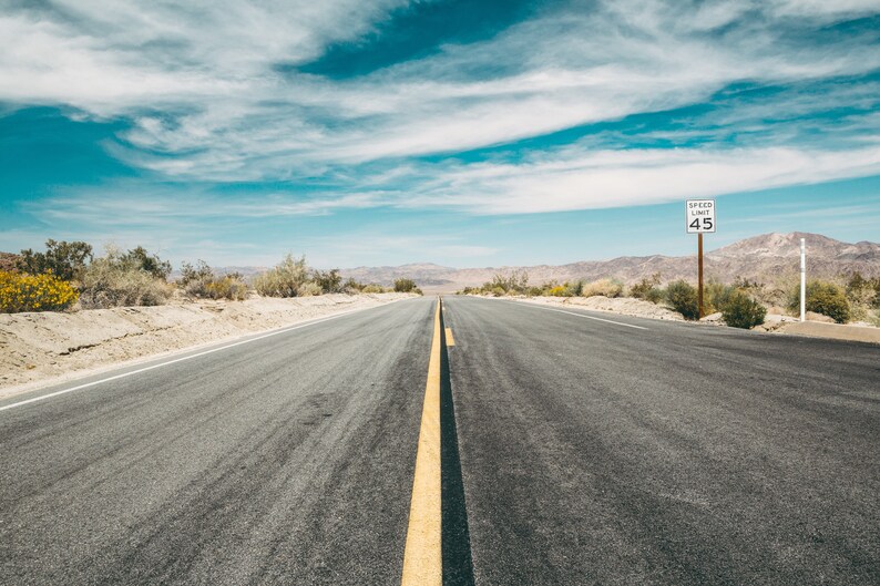 Joshua Tree Nationalpark Straße / Landschaft Fotografie / Fine Art Print / Wand-Dekor Bild 2