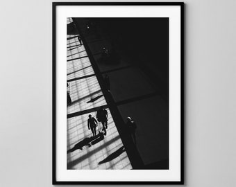 Shadow duality / Wrocław Main Station / Street Photography / Fine Art Print / Wall Decor