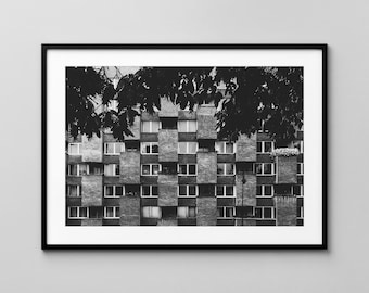 City Pattern No.0206 / Architecture Photography / Black & White / Fine Art Print / Wall Decor / Poster