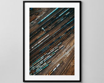 Eisenbahn-Nr.0132 / Breslau - Brokéw / Urban Fotografie / Fine Art Print / Wand-Dekor