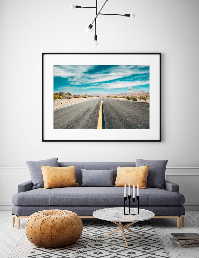 Joshua Tree Nationalpark Straße / Landschaft Fotografie / Fine Art Print / Wand-Dekor Bild 3