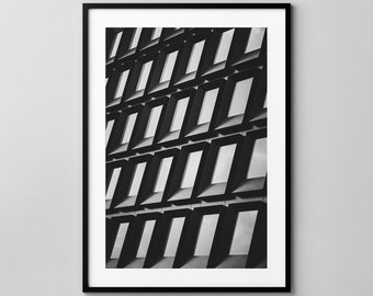 City Pattern No.1122 / Architecture Photography / noir & blanc / Fine Art Print / Wall Decor / Poster