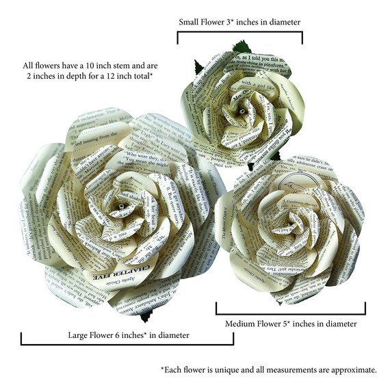 Agatha Christie Book Paper Flowers Made From Damaged Books