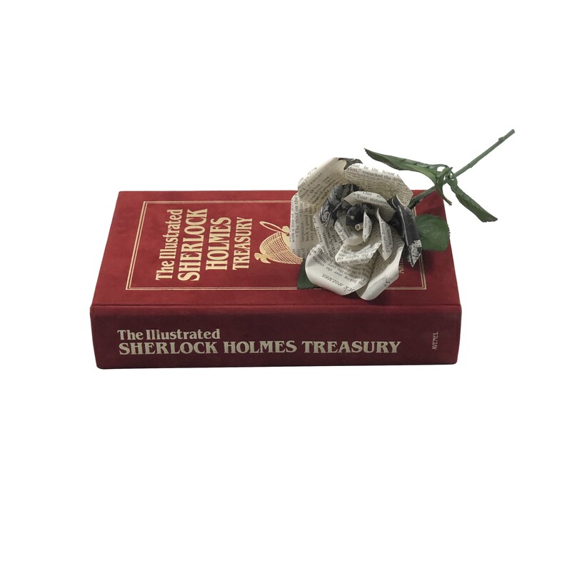 Sherlock Holmes Book Paper Flowers in 3 Sizes Made From Etsy