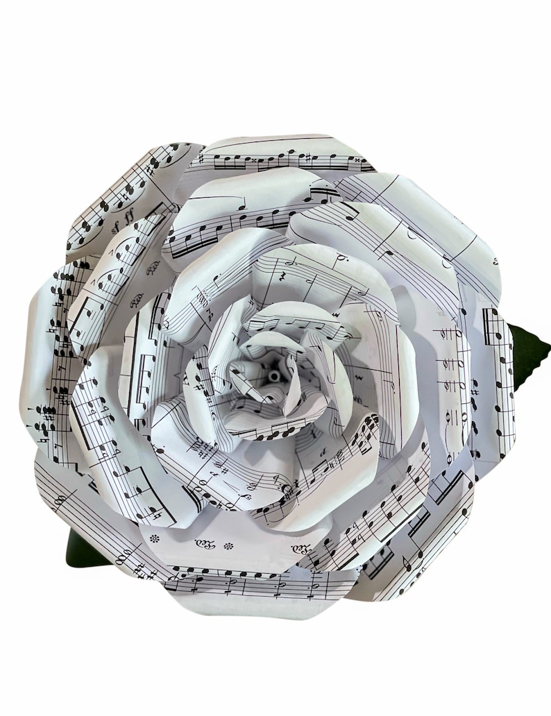 Sheet Music Paper Flowers Musical Gift for Birthday, Anniversary