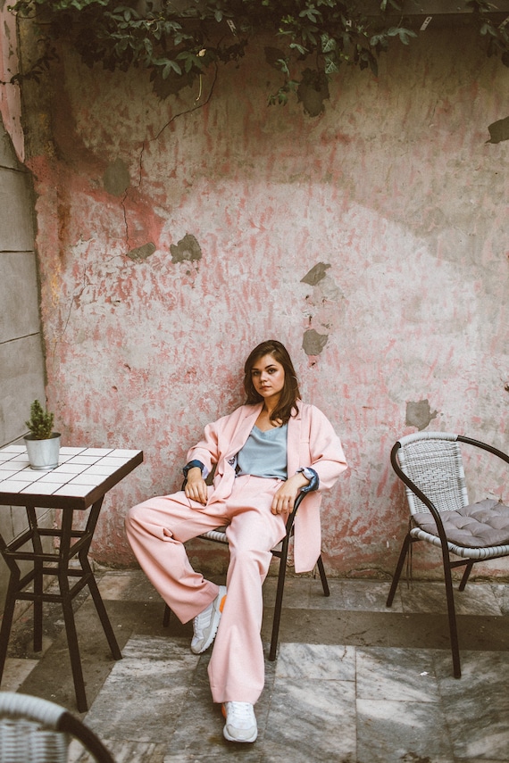 pink suit womens plus size