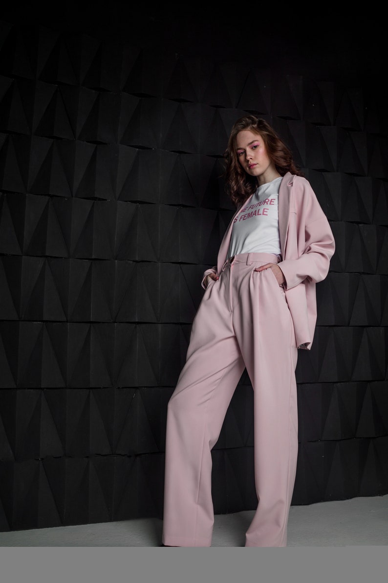 Pants Suit Womens 2piece suit High waist Pants Bridal Etsy