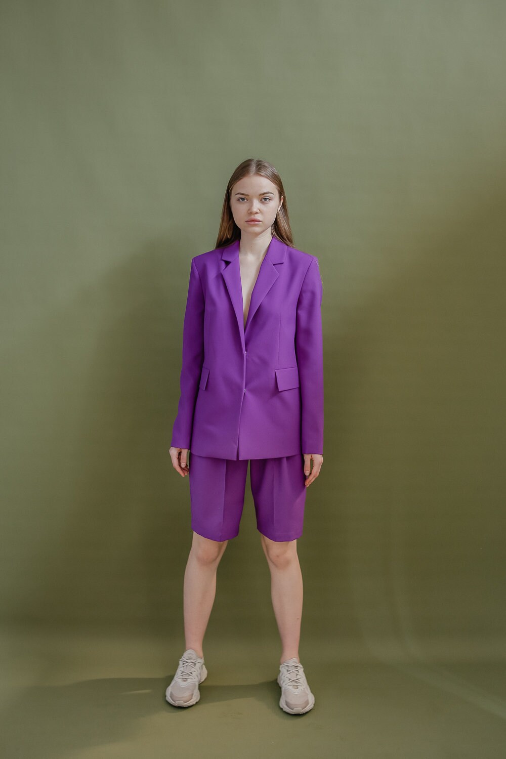 Suit With Bermuda Shorts and Jacket / High Waist Shorts / Etsy