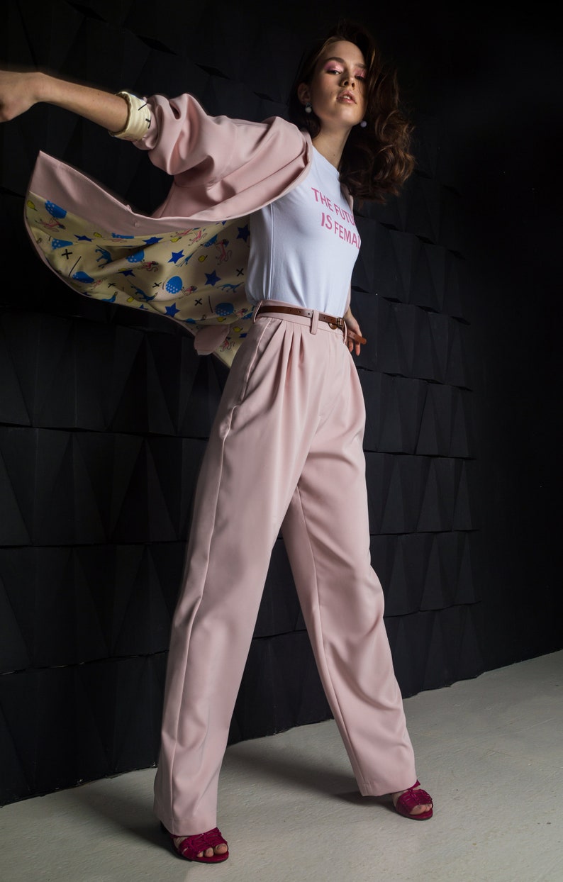 Pants Suit Womens 2piece suit High waist Pants Bridal Etsy