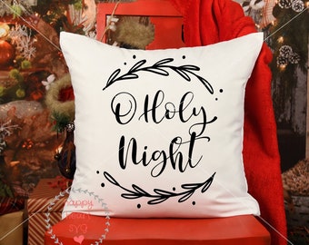O Santa Noche SVG, Noche Holly SVG, Navidad svg, dxf, png descarga instantánea, cita de Navidad svg, Navidad diciendo svg, signo de Navidad svg