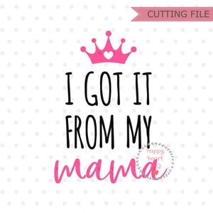 Mam to od mojej mamy SVG, najlepsza przyjaciółka mamy SVG, hello world SVG, dxf i png do pobrania natychmiast, Mama's World SVG dla Cricut i Silhouette