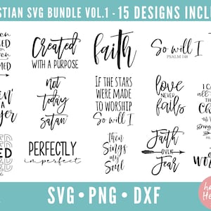 Christian Bundle, Bible Verse Bundle, Bible Verse svg, dxf, png instant download, Religious SVG, Christian svg, Scripture svg, Faith svg