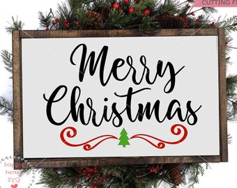 Feliz Navidad SVG, Navidad svg, dxf y png descarga instantánea, Invierno SVG, árbol de Navidad svg, Navidad svg para Cricut y Silhouette