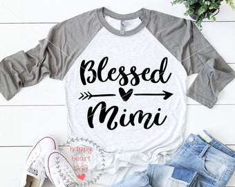 Blessed Mimi Svg, Blessed Grandma svg, Blessed Nana SVG, Nana SVG, dxf and png instant download, Grandma SVG for Cricut and Silhouette
