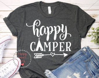 Happy Camper SVG, Camper svg, dxf and png instant download, camp life SVG, Camper SVG, Camping life svg, summer svg, Camplife svg, camping