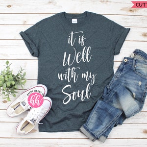 Está bien con mi alma SVG, Christian svg, dxf y png descarga instantánea, SVG inspirador, SVG de la Escritura, svg religioso, verso de la Biblia svg