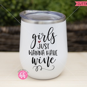 Wine svg, Girls Just Wanna Have Wine SVG, png, dxf instant download, Wine quotes SVG, I wish This Was Wine svg, Wine Glass svg, Funny Wine