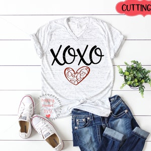 XOXO svg, Xoxo yall svg, svg de la Saint-Valentin, téléchargement dxf et png, SVG de la Saint-Valentin, coeur SVG pour Cricut et Silhouette, kiss svg
