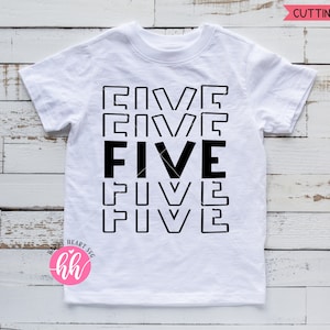 Cinquième anniversaire svg, Five Whole Years Of Awesome SVG, Five svg, dxf, png téléchargement instantané, 5e anniversaire SVG, Birthday Boy svg, anniversaire svg