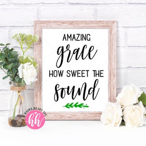 Amazing Grace How Sweet The Sound SVG, Grace svg, dxf and png instant download, Bible verse svg, Christian svg, Scripture svg, Faith svg