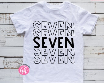 Seventh Birthday SVG, Seven Birthday svg, 7th Birthday svg, dxf and png instant download, Boy's 7th birthday SVG, I Make Seven Look Good svg
